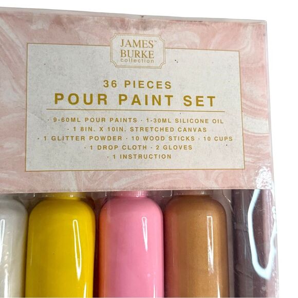 James Burke Collection 36-Piece Pour Paint Set, Fluid Art - Picture 4 of 5